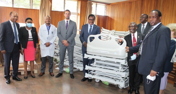 THE OFFICIAL HANDOVER OF THE MEDICAL EQUIPMENT.