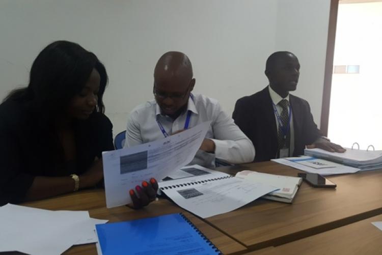 DR. Kinama centre with other UHS team members